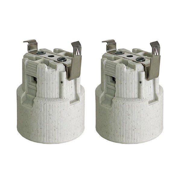IXL Replacement Ceramic Tastic Lamp Holder 240V 5KV T270 Pack of 2