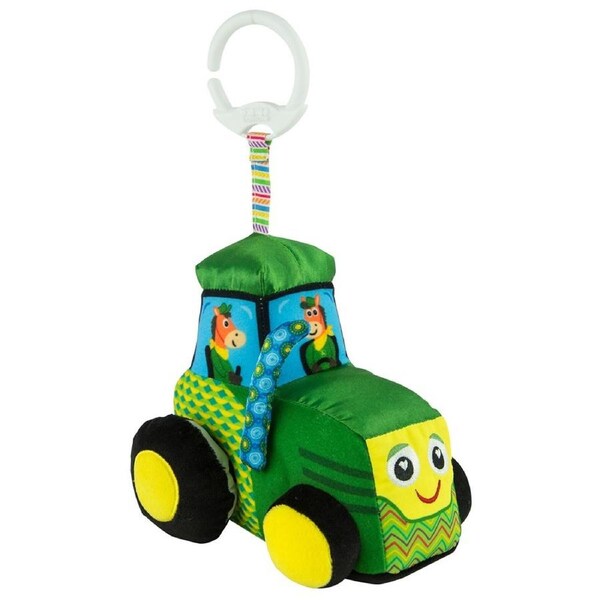 Lamaze John Deere Tractor Clip & Go 13cm Plush Crinkle Interactive Toy Baby 0m+