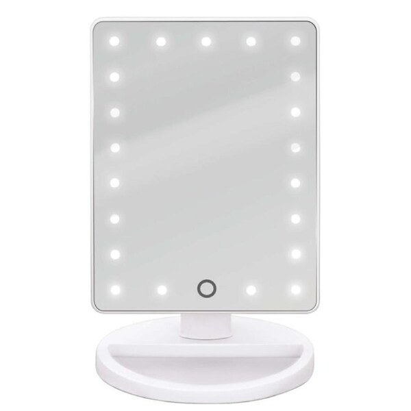 Bodysense Glitz Makeup Mirror Light Up LED w/ Storage Base