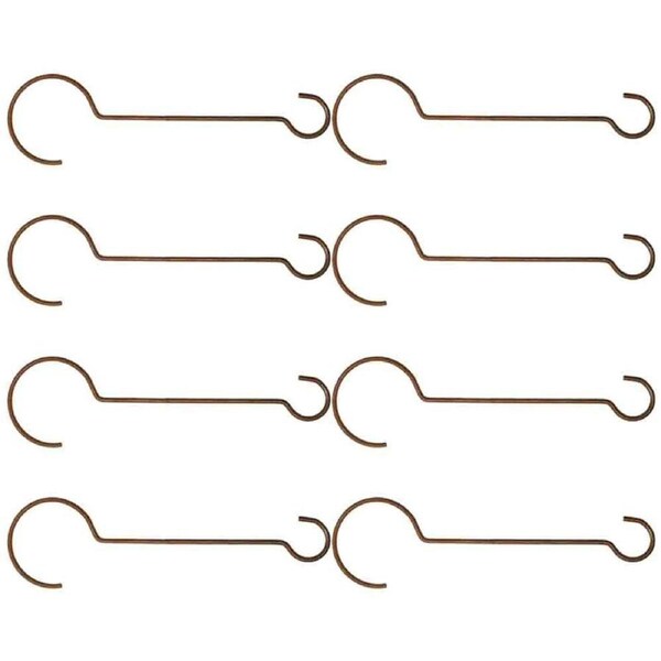 8PK Branch 40x8cm Hook Rust Metal Storage Outdoor Garden Plant Hanger Brown