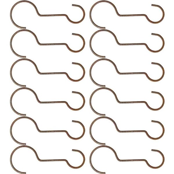 12PK Branch 20x6cm Hook Rust Metal Storage Outdoor Garden Plant Hanger Brown