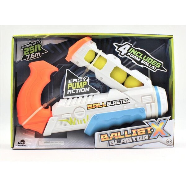 Ballist-X Ball Blaster Kids Gun Outdoor Toy w/ 4 Foam Balls 6y+