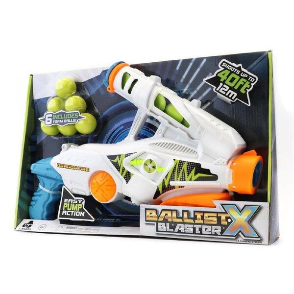 Ballist-X Dragon Fire Ball Blaster Kids Gun Outdoor Toy w/ 6 Foam Balls