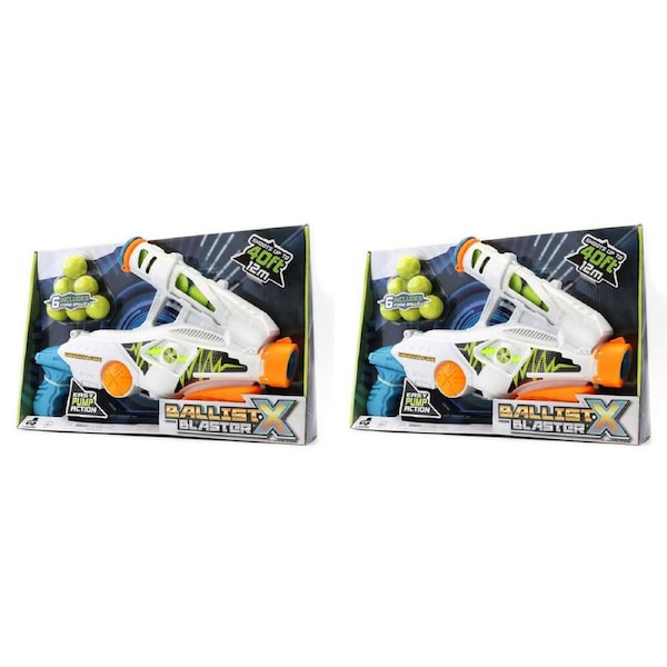 2PK Ballist-X Dragon Fire Ball Blaster Kids Nerf Gun Outdoor Toy w/ 6 Foam Balls