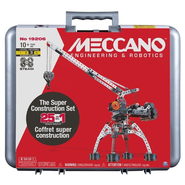 638pc Meccano 25-in-1 Construction Building Set With Case 10Y+