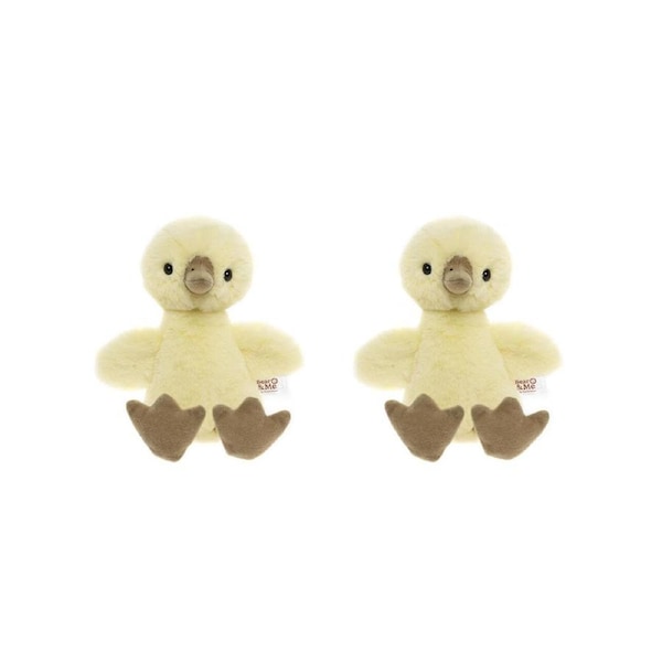 2PK Charlie Bears Waddle the Duckling Small Kids Plush Toy 0Y+ Yellow