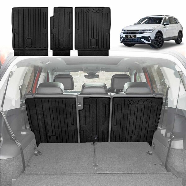 Back Seat Protector for Volkswagen VW Tiguan Allspace 2018-2024 All Weather Heavy Duty Car Kick Cargo Mats Cover Accessories