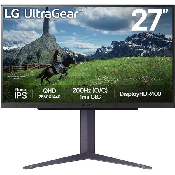 LG 27GS85Q-B 27" UltraGear Nano IPS QHD 180Hz 1ms Gaming Monitor HDR400
