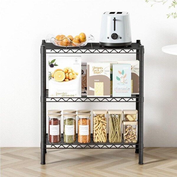 Artiss 3-Tier Shelving Unit Adjustable Garage Storage Shelves Kitchen Rack Steel
