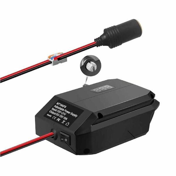 18V to 12V Step Down Converter For Makita 18V Battery Cigarette Lighter Adapter