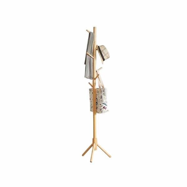 3-Tier 8 Hook Hat Coat Clothes Rack Umbrella Stand Tree Shape Steel Hanger
