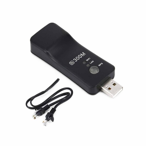Wireless LAN Adapter WiFi USB Dongle J-45 Ethernet Cable For Samsung Smart TV