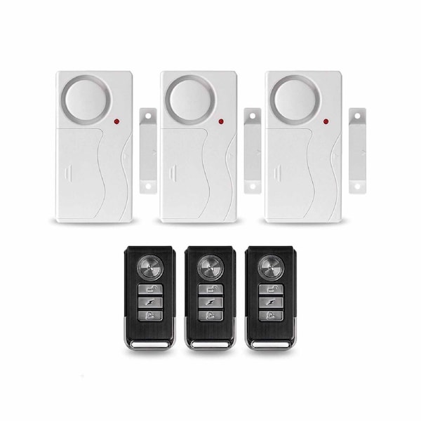 3 Set Siren Alarm Magnetic Sensor Open Trigger Proactive Home Security