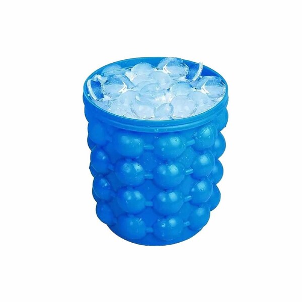 Silicone Ice Cube Magic Maker Revolutionary Space Saving Ice Tray Bucket