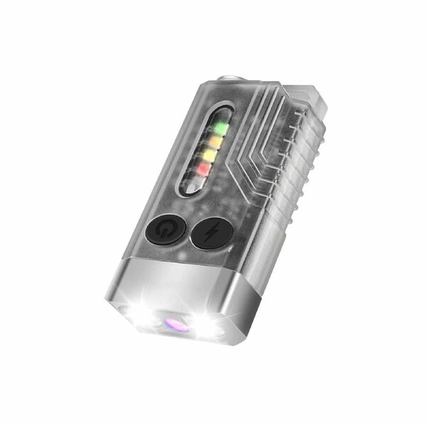 LED Keychain EDC Flashlight USB Rechargeable Magnetic Torch Work Lamp