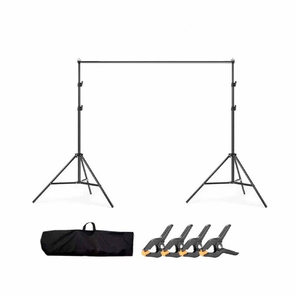 Photography Background Stand 3Mx2M Studio Backdrop Support KIT Screen Clamp