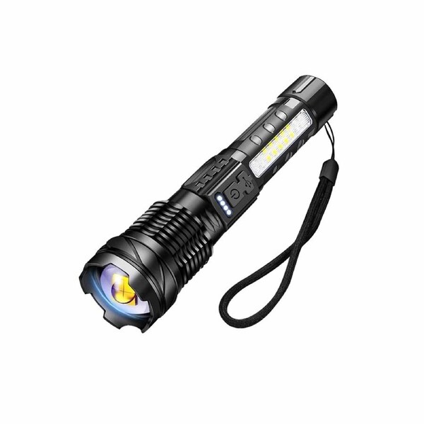 1500000LM LED Torch Zoom Light Super Bright Hunting Flashlight USB Recharge