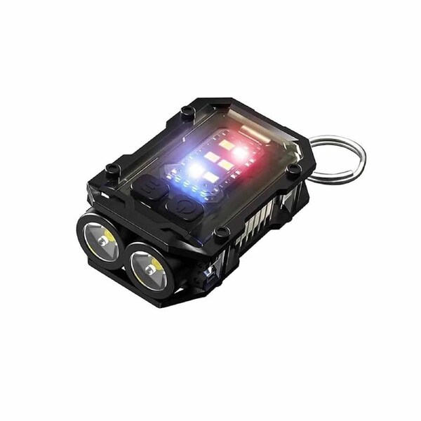 Mini Keychain Flashlight Super Bright Torch Rechargeable EDC LED&COB Light Lamp