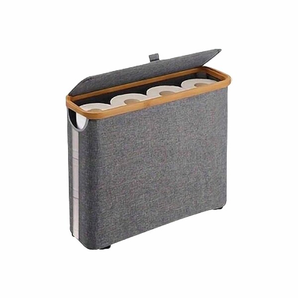 Bamboo Oxford Cloth Toilet Paper Roll Storage Basket Storage Box Bathroom Organize