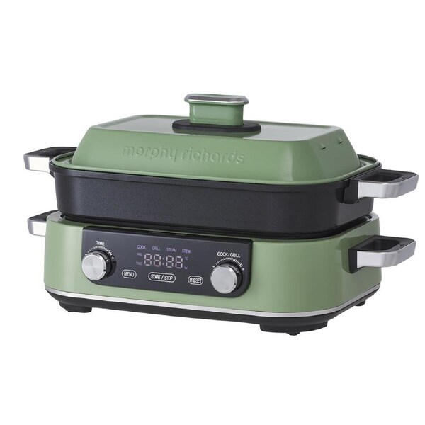 Morphy Richards Digital Multifunction Cooking Pan Pot Skillet Green MRMP3GN