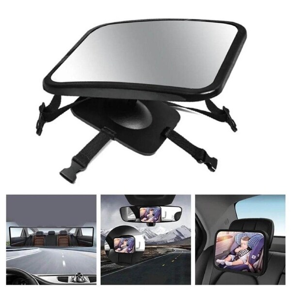 Movana Car Seat Mirror with 360° Rotation - Shatterproof & Adjustable