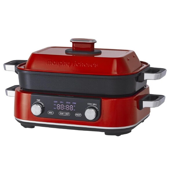 Morphy Richards Digital Multifunction Cooking Pan Pot Skillet Red MRMP3RD