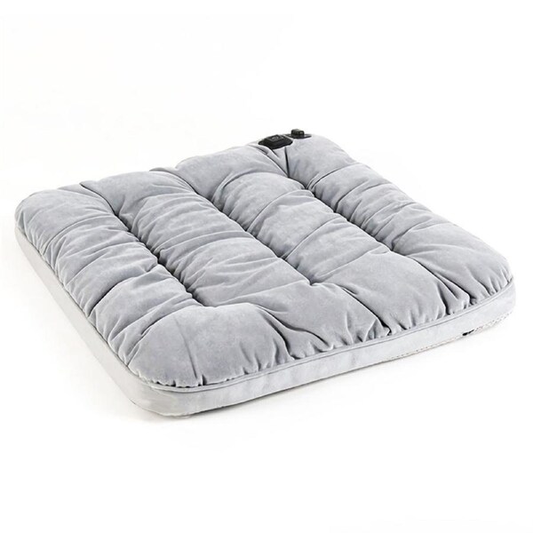 Nevenka Heated Seat Cushion Office Stadium Bleachers Far Infrared Fast-Heating Soft Butt Heating Pad-Grey
