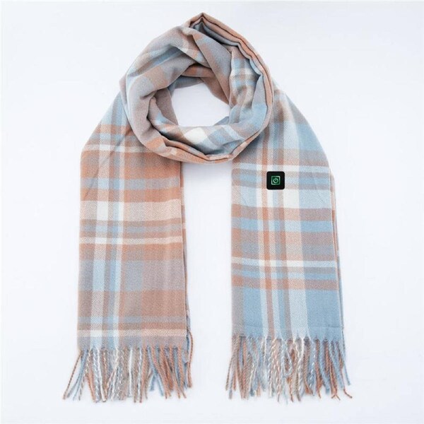 Nevenka Electric Heating Scarf 3 Speed Temperature Control for Relief Winter Warm Gifts Without Power Bank-Blue
