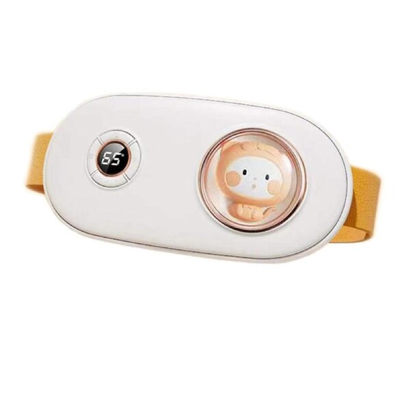 Nevenka Portable Heating Pad Fast Heating Belly Wrap Belt with 3 Heating Levels and 5 Massage Modes for Women and Girls-White