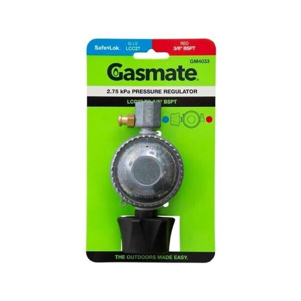 Gasmate GM4033 2.75 kPa Pressure Regulator - LCC27 To 3-8 Inch BSPT