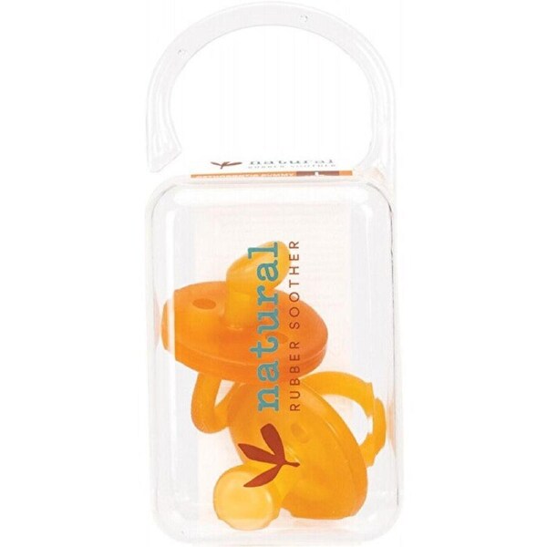 Natural Rubber Soothers Natural Rubber Soother Orthodontic Dummy Large (6+ Months) Twin Pack