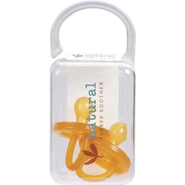 Natural Rubber Soothers Soother Twin Pack Medium Rounded 3-6 mths 2pk