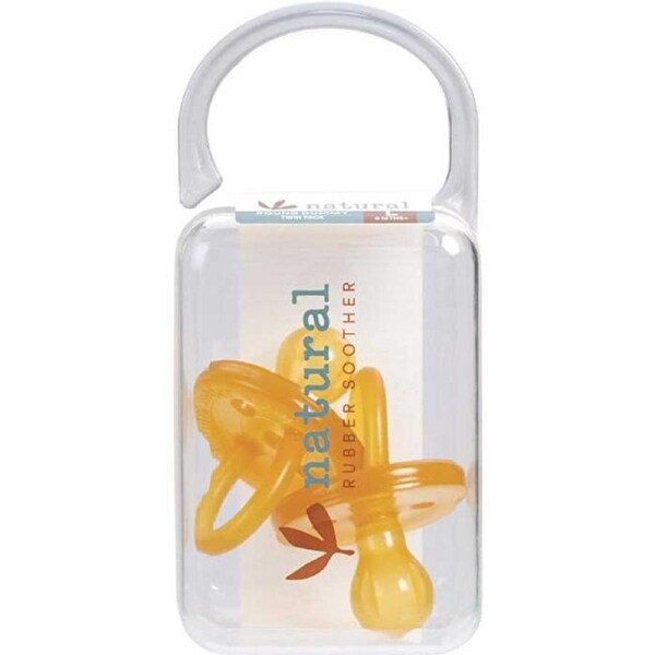 Natural Rubber Soothers Soother Twin Pack Large Rounded 6 mths + 2pk