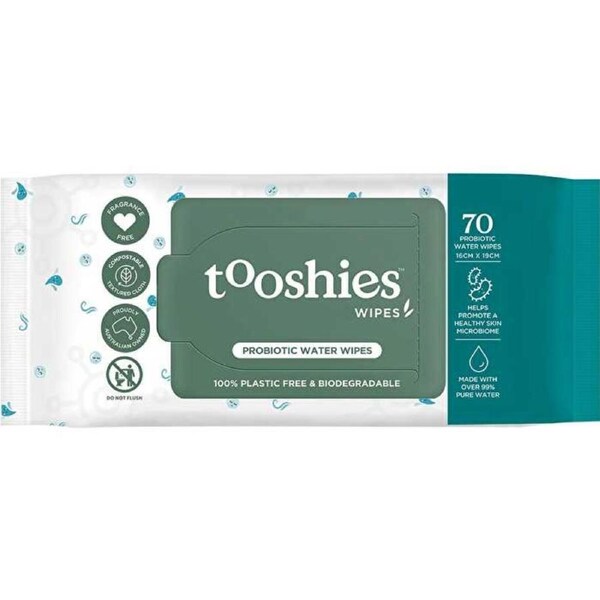 Tooshies Probiotic Water Wipes 70pk