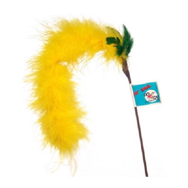 Short Cat Tail Feather Teaser Toy - 18 Inch