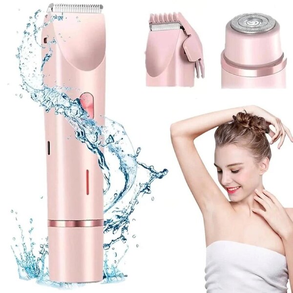 Dual Head Electric Bikini Trimmer Women Shaver Wet Dry Use Hair Removal Cordless
