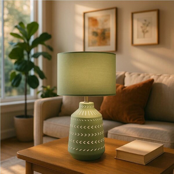 Urban Style Grace Table Lamp Green