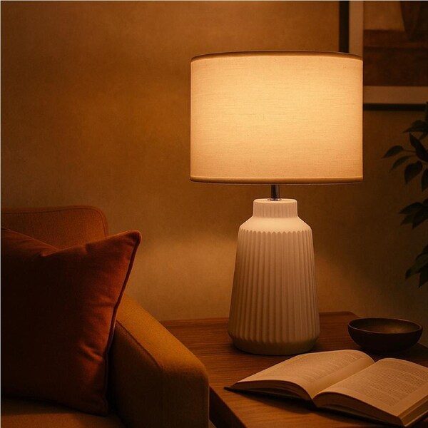 Urban Style Fiona Table Lamp White