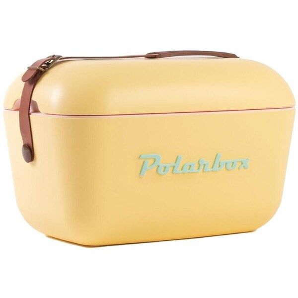 Polarbox Classic 12L Cooler Yellow with Cyan Logo