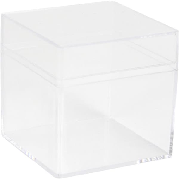 Clear Mini Plastic Box With Lid 6cm