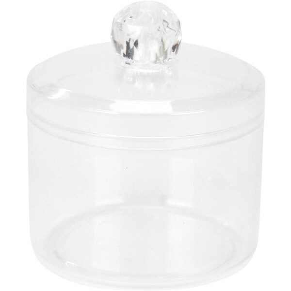 Clear Mini Plastic Jar With Lid 6cm