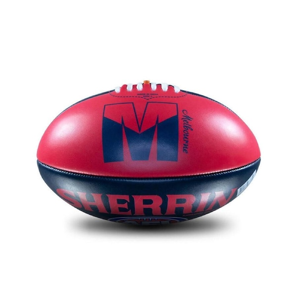 Sherrin PVC AFL Team Logo Football - Melbourne Demons Size 2 Red & Navy