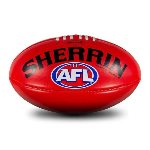 Sherrin PVC AFL Outdoor Recreational Play Replica Football Size 4 Red