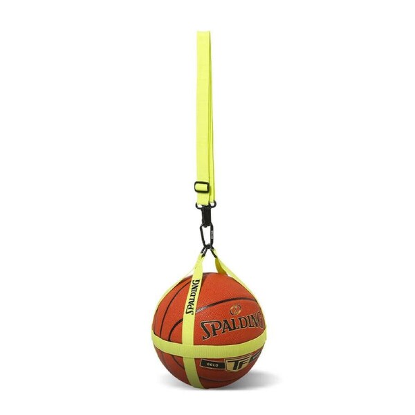 Spalding Basketball Harness Carrying Bag Clip Accessory Lime Green