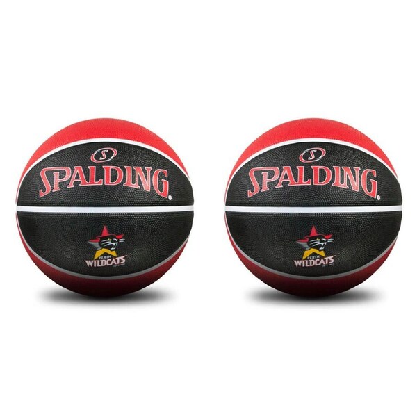 2PK Spalding NBL Team Outdoor Series Rubber Basketball - Perth Wildcats Size 6
