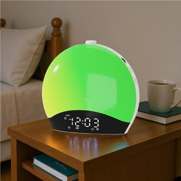 Advwin White Noise Machine Sound Machine for Sleeping/Relaxing, Sunrise Alarm Clock with 22 Soothing Sounds,Timer, Night Light, Wake Up Light for Baby and Adult