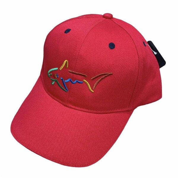 GREG NORMAN Cotton Golf Baseball Cap Hat Adjustable - One Size - Red/Navy/White
