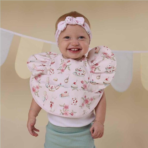 Snuggle Hunny Alice's Tea Party Frill Snuggle Bib