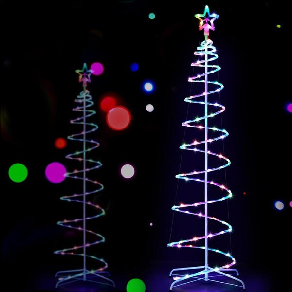 1.8M Christmas Tree 100 LED RGB Rope Lights Jingle Jollys