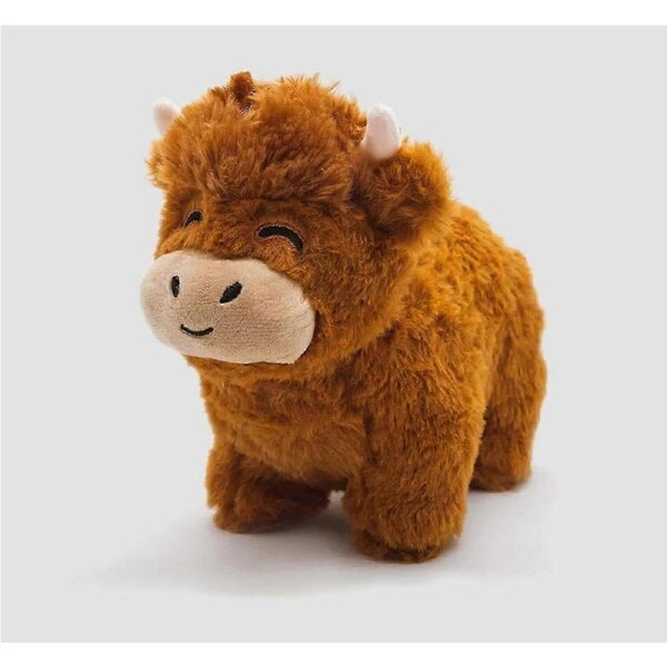 Adopt a Highland Cow Plush, Cute Cow Stuffed Animal Fluffy Cow Figure Toys